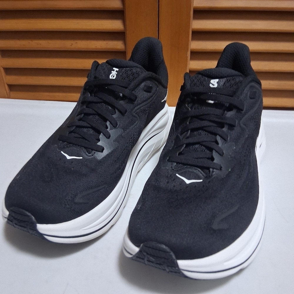 Hoka Black and White Athletic Running Shoes - Picture 4 of 8
